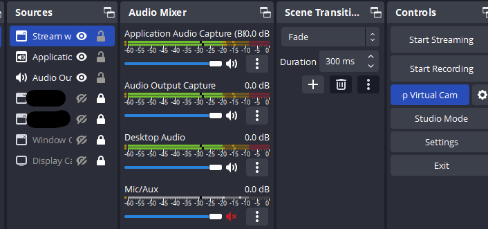 vir2lboy's tweet photo. @OBSProject I love OBS!
I started using it for live streaming but I cannot for the life of me output my desktop or VLC player audio, I enabled the Virtual Camera and added the audio sources but once in live stream, I can't get audio output, only the webcam audio works :( https://t.co/fpPBPSf2pi