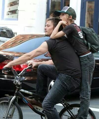 Norman Reedus with son Mingus Lucien Reedus (Happy Father's Day)