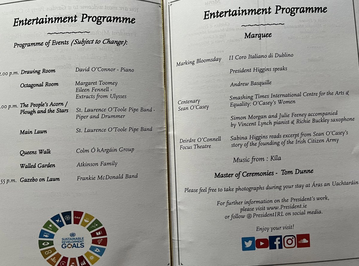 Roisin kearney (@kearneyroisin) on Twitter photo A wonderful day celebrating #BloomsDay <a href="/PresidentIRL/">President of Ireland</a> . Brilliant performance celebrating 100 of Sean OâCasey from <a href="/Smashing_Times/">Smashing Times</a> in the beautiful setting of Ăras an UachtarĂĄn â¤ď¸ A wonderful day celebrating #BloomsDay <a href="/PresidentIRL/">President of Ireland</a> . Brilliant performance celebrating 100 of Sean OâCasey from <a href="/Smashing_Times/">Smashing Times</a> in the beautiful setting of Ăras an UachtarĂĄn â¤ď¸