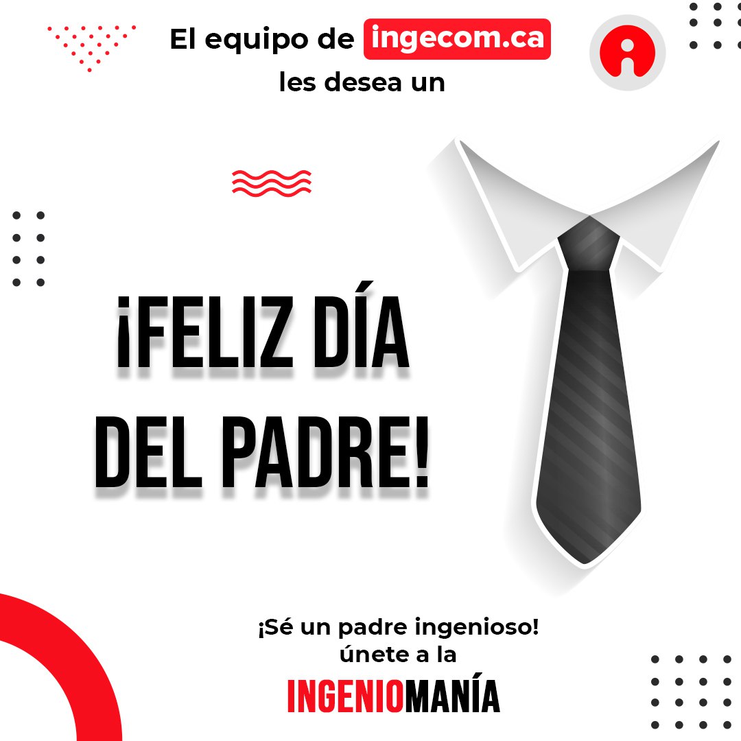 Ingecom_CA's tweet image. Papá es el motor que nos impulsa a seguir adelante, nos da aliento y acoge en brazos cuando nos sentimos desfallecer. Hoy extendemos nuestras felicitaciones a todos los padres y figuras paternas que han impulsado a sus hijos a seguir adelante.
#Ingecom #diadelpadre #amordepadre