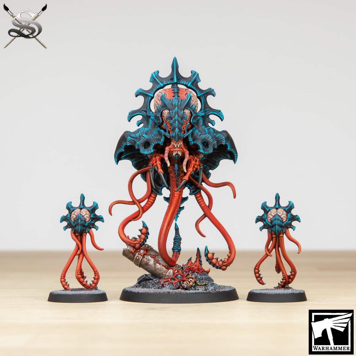 SiegeStudios's tweet image. “BROTHER AMARON VANISHED WITHIN HIS ARMOUR UPON FACING THE FOE!” The Neurotyrant we have added to the studio hive fleet Behemoth army!

Another awesome model from the Leviathan 10th edition box!

#tyranids #tyranid #10thedition #ad #paidpartnership #new40k #Adwip