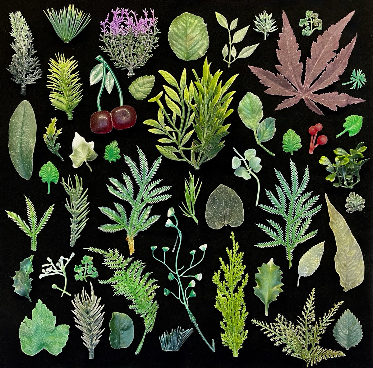 Herbarium for the Plastic Age. Fake foliage gathered from Cornish beaches. 
#oceanplastic #anthropocene