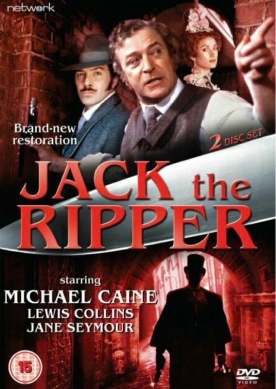 10pm TODAY on @TalkingPicsTV 

Part 1 of 2 of the 1988 #ITV📺 drama “Jack The Ripper” directed by #DavidWickes from a screenplay co-written with #DerekMarlowe

🌟#MichaelCaine #LewisCollins #ArmandAssante #RayMcAnally #SusanGeorge #JaneSeymour 

Part 2   9pm Tomorrow