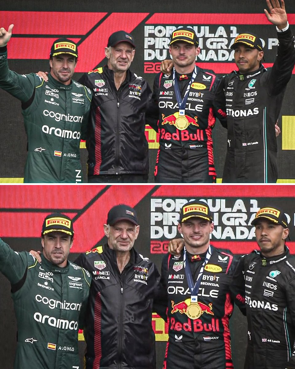 ESPNF1's tweet photo. Hamilton, Verstappen, Alonso and Newey...

This podium is F1 heritage 🤩 https://t.co/1XGWNZskb8