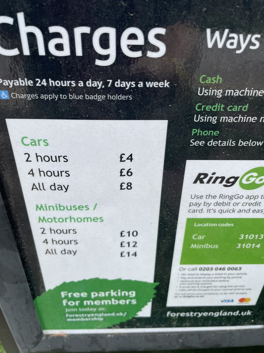 @ForestryEngland charging £10 for 2 hours at @ForestofDeanNet #forestofdean rip off! So we took our camper and left - is that the idea? To put off campers being parked?