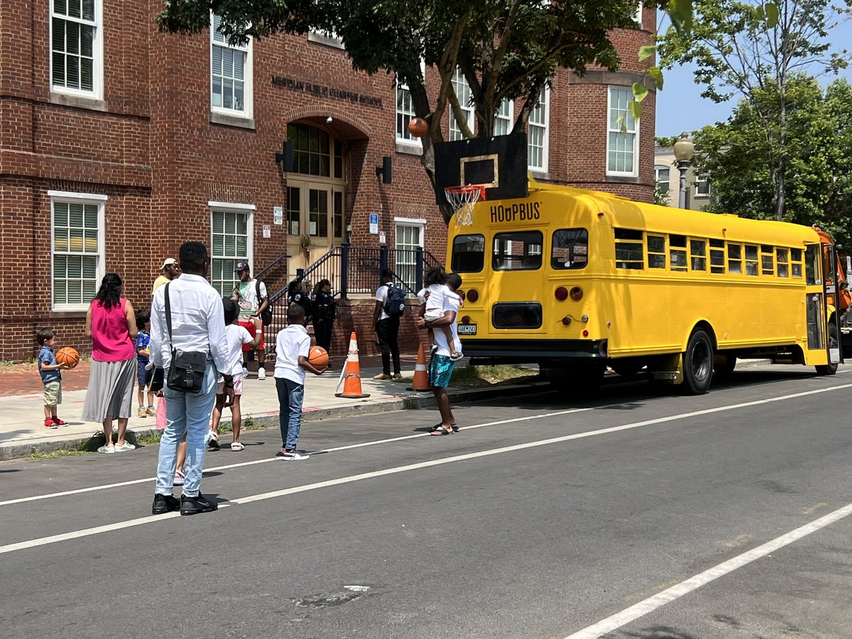 Awesome day celebrating #Juneteenth2023 w/<a href="/LongLiveGoGo/">Long Live GoGo the Movement</a>, <a href="/BrianneKNadeau/">Brianne K. Nadeau</a>, @qcook3, +many more @ the reopening of Harrison Court! We’re handing out 🏀s to the first 50 youth and raffling 10 $50 gift cards so everyone has what they need to play and enjoy the court! #KidsNeedKiwanis