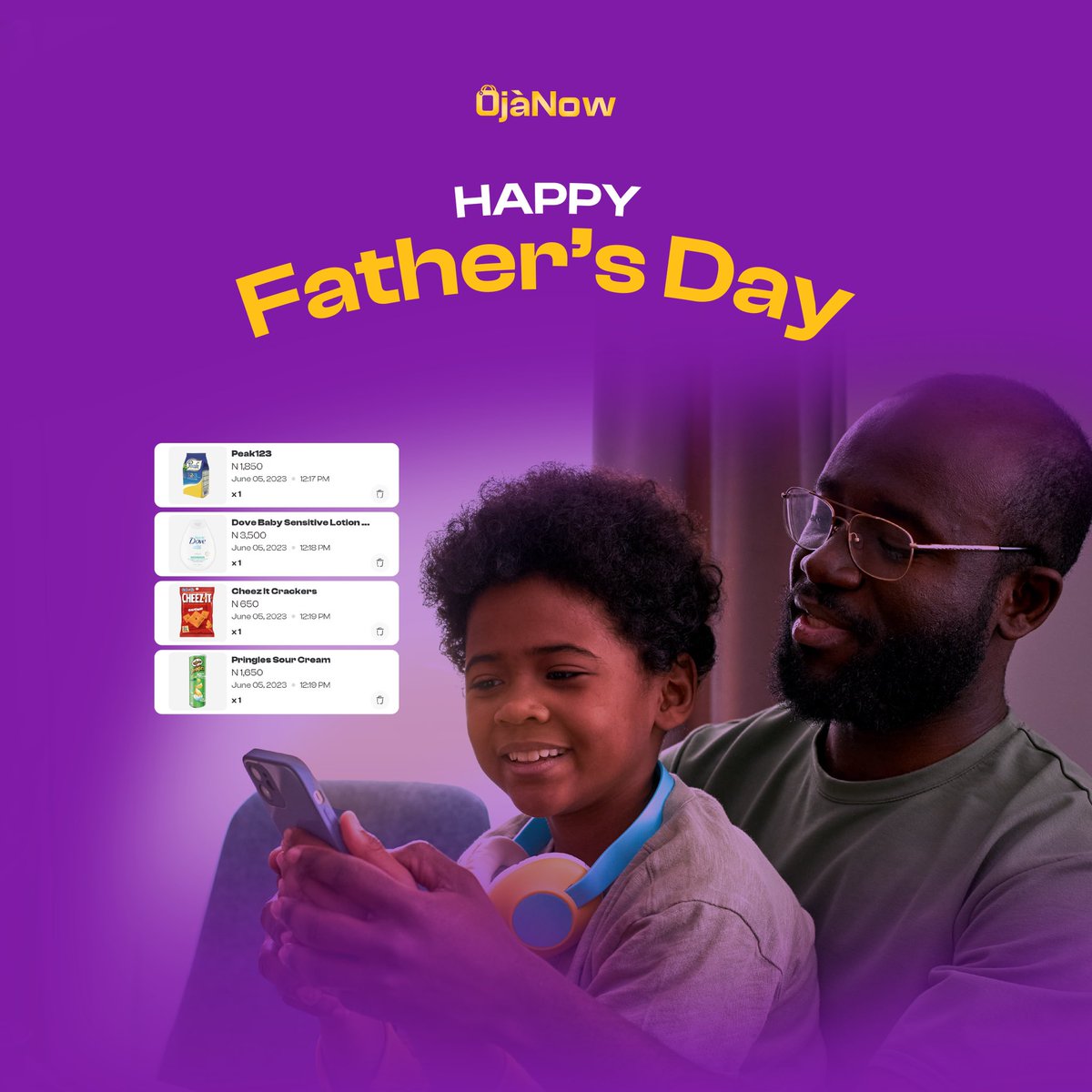 ojanowapp's tweet photo. Happy Father’s Day from OjaNow, where shopping sprees are our way of saying, ‘Dad, you’ve got great taste!”
#fathersday #shopping #fatherhood #fathersdaycelebration #ojanow https://t.co/xc0Cg9eC0b