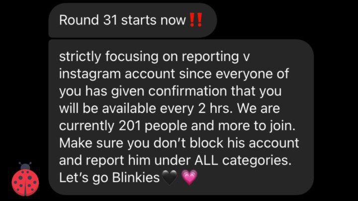 Ingirieni's tweet photo. @btscisvostream Hi @Instagram, please be informed that IG user @thv doesn’t violate any Instagram policy yet a few users as shown in the following tweet states that they've reported the account. Please look into this matter to ensure all users' rights are protected. Thanks. https://t.co/HHefpoyLfI
