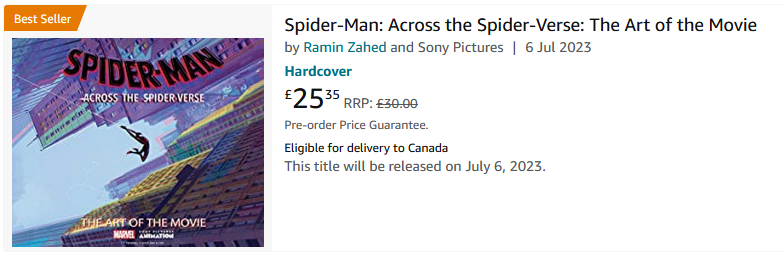 All thanks to #AcrossTheSpiderVerse fans around the world, the art books ( including #IntoTheSpiderVerse ) are No.1 bestsellers on Amazon US/CA/UK/JP ! 😭🥲
US - amzn.to/3qMAtjY
CA - amzn.to/3XbbnaB
UK - amzn.to/3XgFqxO
JP - amzn.to/3piYf6F