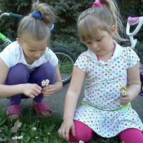 My girls picking 'flowers' a few timelines ago.😊💞🌷