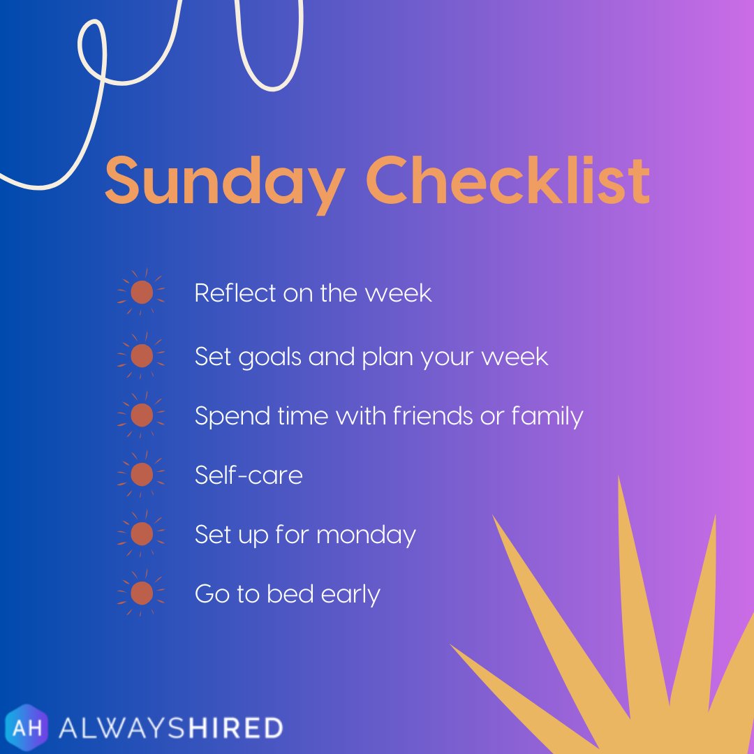 Success on Monday starts on Sunday 📊