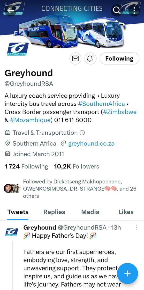 F- Fearless 
A- Active
T- Trustful
H- Humble
E- Everlasting
R- Resilient
@simonmoloi11
#HalalaGreyhound #HalalaCitilinerPlus #Greyhound #CitilinerPlus #LuxuryTravel #FathersDay #WinWithGreyhound