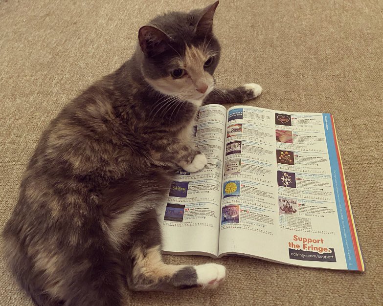 Nataliealana87's tweet photo. The release of the @edfringe brochure sends me into full pageant mom mode for our annual #PetsWithProgrammes shoot 📸 #Edfringe https://t.co/PGzrEULOcu