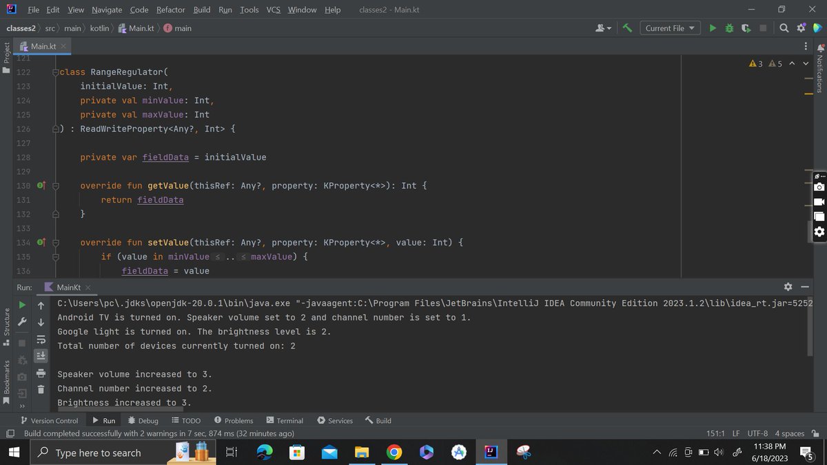 #Day14 learning Jetpack Compose.. Did a further exegesis on Kotlin Classes and objects...I climaxed with Visibility modifiers and a bit of property delegates... #100daysofcode #kotlin #jetpackcompose #keeplearning @csokimathi @gdsc_kimathi @kotlin