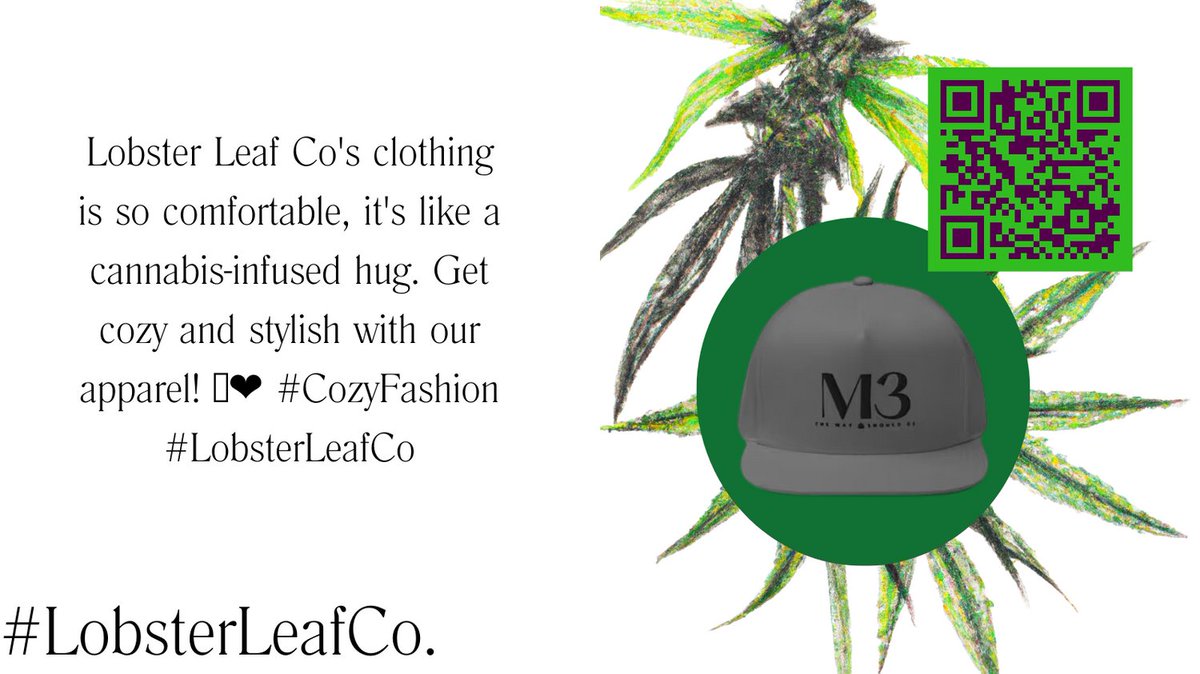 . Lobster Leaf Co's clothing is so comfortable, it's like a cannabis-infused hug. Get cozy and stylish with our apparel! 🌿❤️ #CozyFashion #LobsterLeafCo