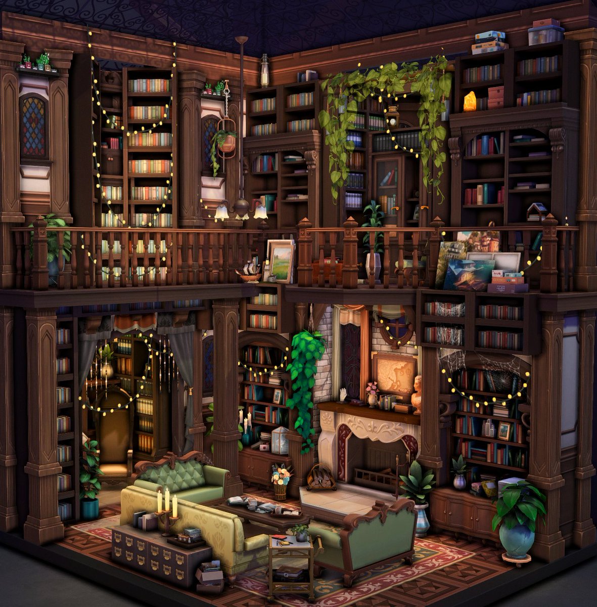 a cluttered old collectors library✨
@thesims #ShowUsYourBuilds #BookNooKit