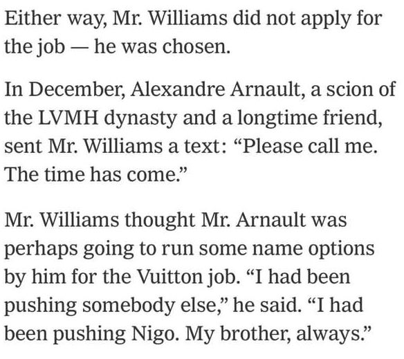 Pharrell wanted Nigo to be creative director of LV