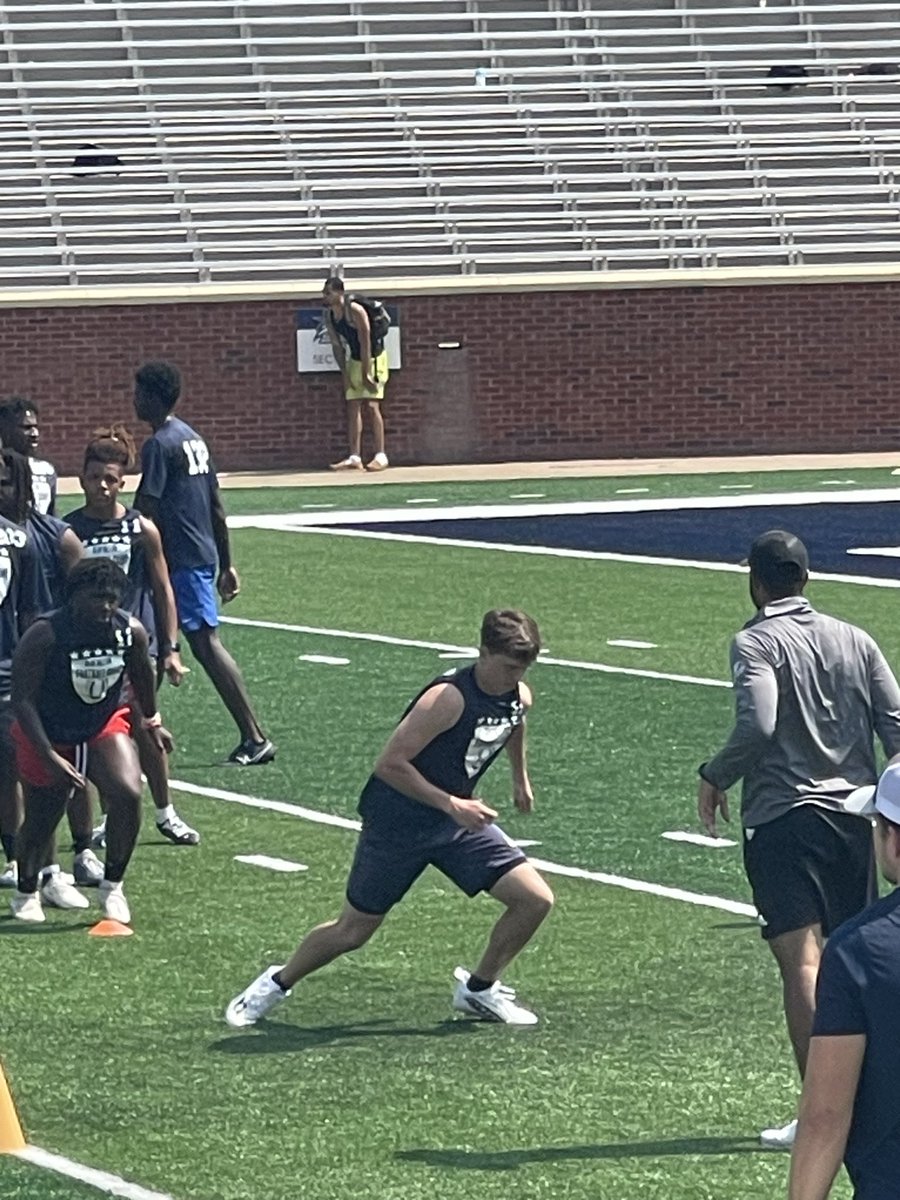 Had a great time competing yesterday <a href="/GSAthletics_FB/">Georgia Southern Football</a> camp. Thank you for the hospitality coaches and being able to learn and talk to y’all. <a href="/Coach_BBailey/">Brandon Bailey</a> <a href="/CoachThurm87/">Coach Jarae Thurmond</a> <a href="/GSCoachHelton/">Clay Helton</a> <a href="/ClayboCoach/">Claybo Varnum</a> <a href="/JourneyanFuture/">Coach Jon "Fin" Finley</a> <a href="/Buggsnow/">Vincent Buggs ret Gen/FB Coach/CEO</a> <a href="/BowmerJohn/">Coach Bam</a> <a href="/larryblustein/">Blustein Recruiting</a>