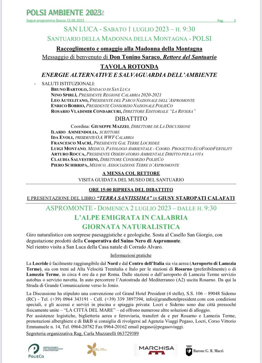 MarvasiT's tweet image. Michè, @mikelelzz, ma ci vieni a #Polsi a parlare d’ambiente?
Così finalmente ci conosciamo…
#Locride #CittàDelMare #PolsiAmbiente2023