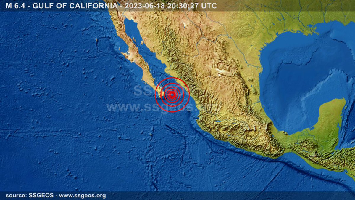 #earthquake M 6.4 - GULF OF CALIFORNIA - 2023-06-18 20:30:27 UTC