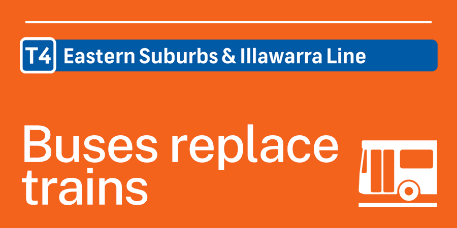 Limited buses are replacing trains between Martin Place and Bondi Junction due to urgent track repairs between Edgecliff and Kings Cross. Allow up to 60 minutes travel time if you are travelling between Martin Place and Bondi Junction. Some trains may end and start from Central