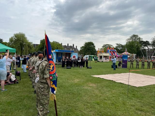 Lyneham  Military Wives Choir had the privilege of singing in Swindon for Armed  Forces Day yesterday.   We sang out loud with pride!