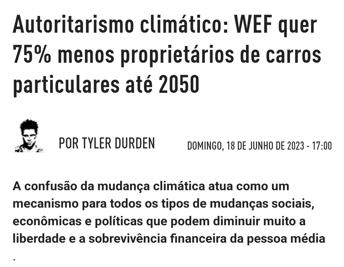 VOCÊ é o carbono que eles querem eliminar!
Eles terão TUDO e você não será feliz!