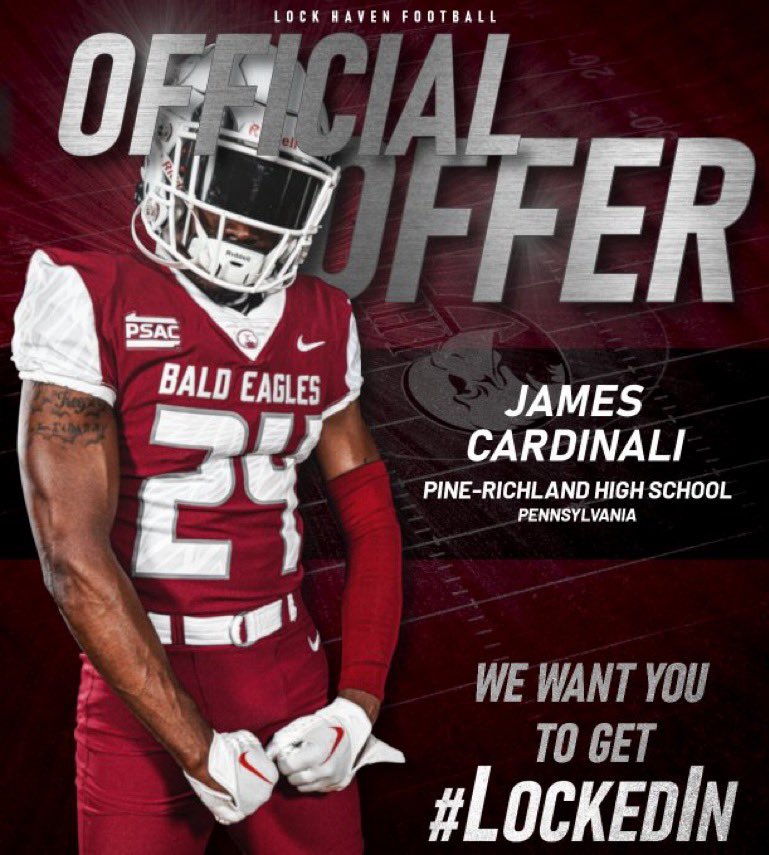 I’m grateful and fortunate to have received an offer from Lock Haven University! #LockedIn @CoachNVoorhees @coachpetite @Coach_Mul @Coach_LeDonne @Mike_Mack58 @M__Wilk @PR_RamsFootball @LHU_Football