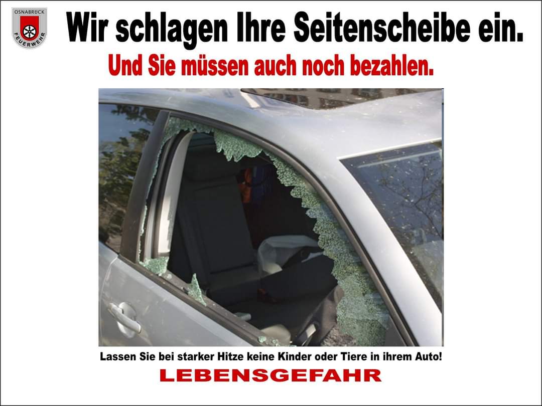 SirStippl's tweet photo. Keine Kinder oder Tiere bei Hitze im Auto lassen. #Animal #Kinder #lebensgefahr #tiere #child #hot https://t.co/9WaOLCELjQ