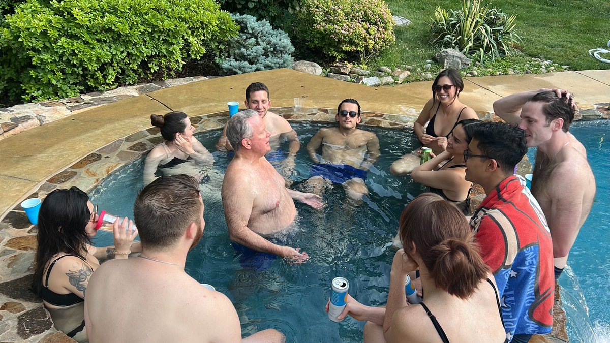 We had our amazing annual pool party this weekend! We welcomed our new incoming interns, in true Jefferson fashion 🗡️ 🍾,  and celebrated our graduating residents. 

Thank you for hosting us at your lovely home #kevinjudy!