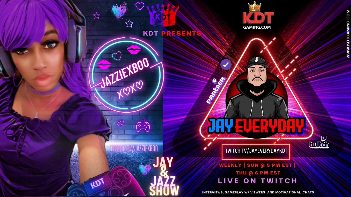 @JazziexBooKDT @JayeverydayKDT @KDTGAMINGLLC #talkshow #gaming #live #TwitchPartner