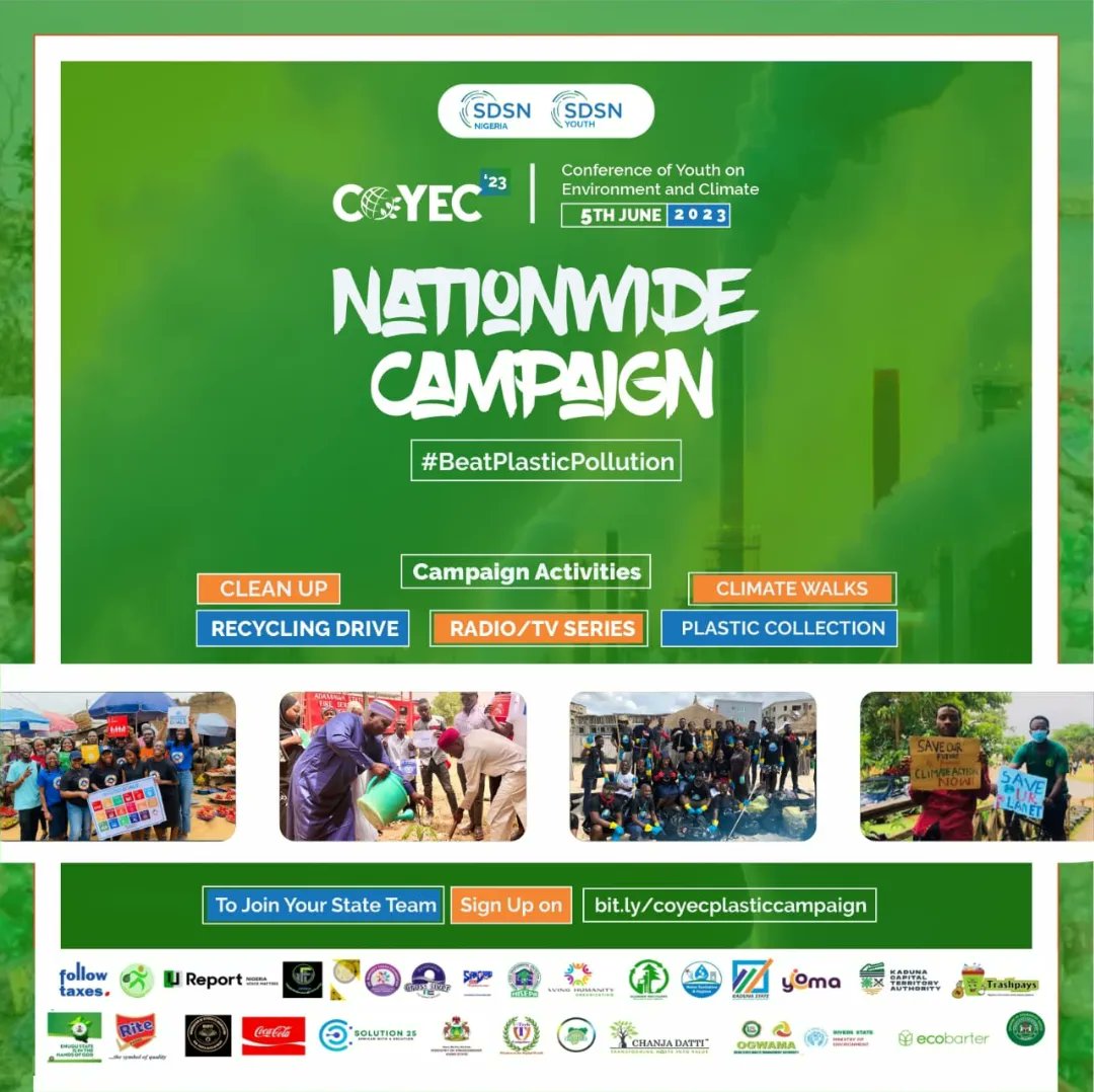 Miss_eob's tweet photo. To commemorate World Environment Day, @SDSNYouthNG organised a nationwide campaign against #beatplasticpollution. Team Oyo State had a #climatewalk and #plasticcollection from Mokola to Dugbe Ibadan actively engaging people on climate education.
#BeatPlasticPollution #coyec23 https://t.co/6jvMbEFAnm