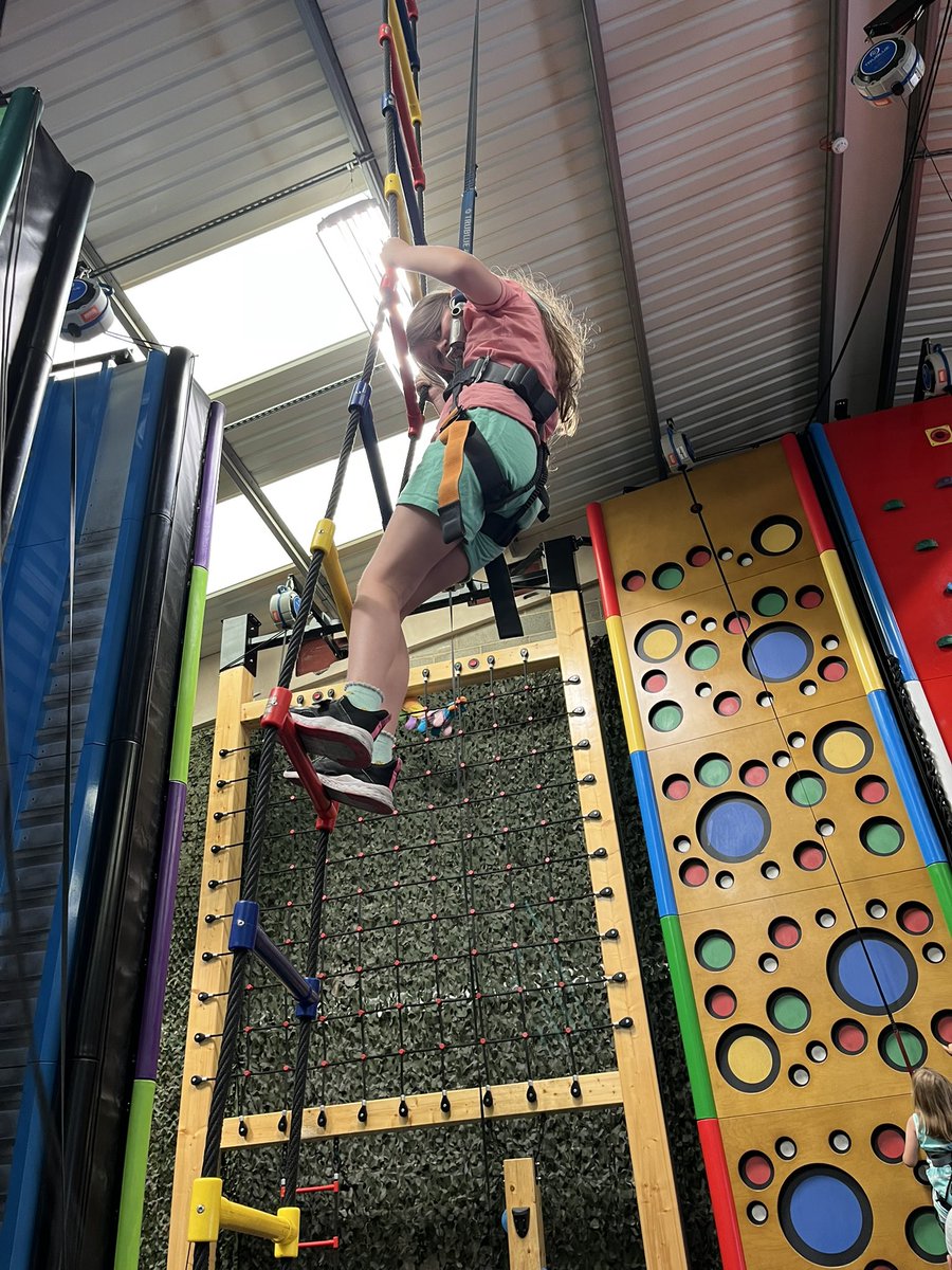Isabella did really well climbing today - she used her “facing my fears face”