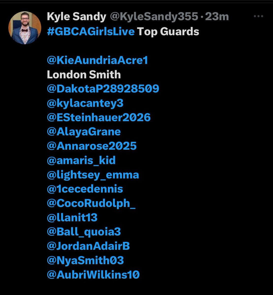 Thank you <a href="/KyleSandy355/">Kyle Sandy</a>