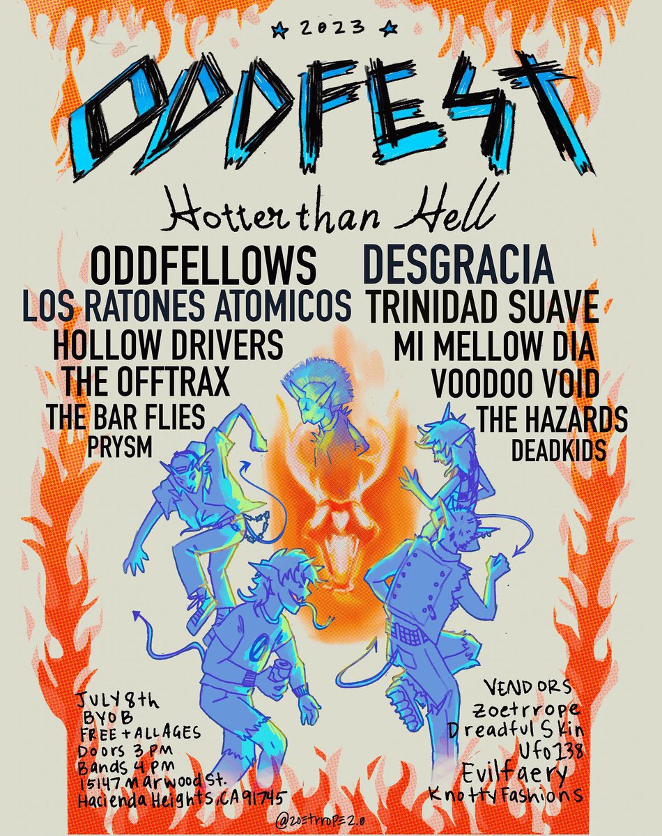 Our next show is July 8th!! ODDFEST!!!
