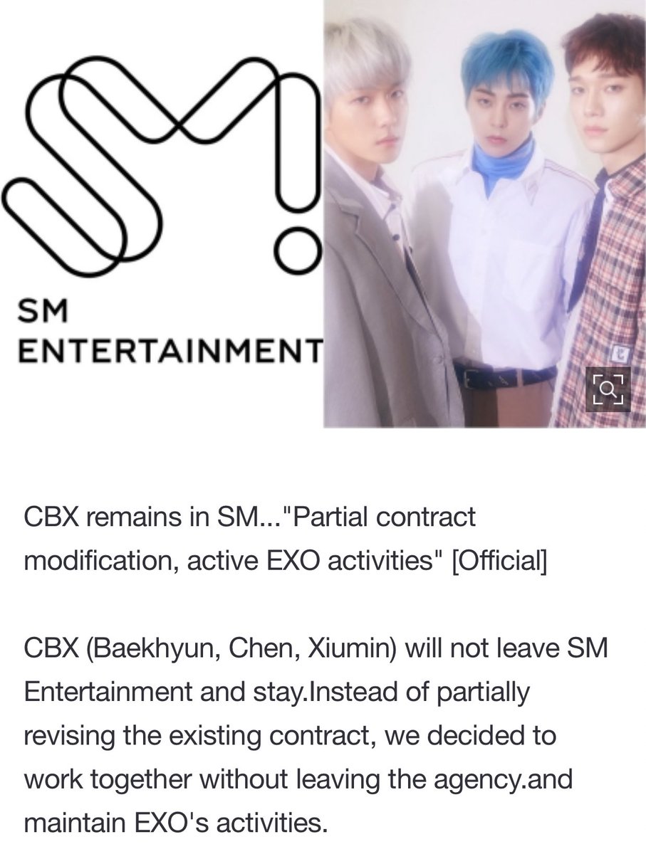 This article states that CBX will stay with SM. There will be revision in their contracts.