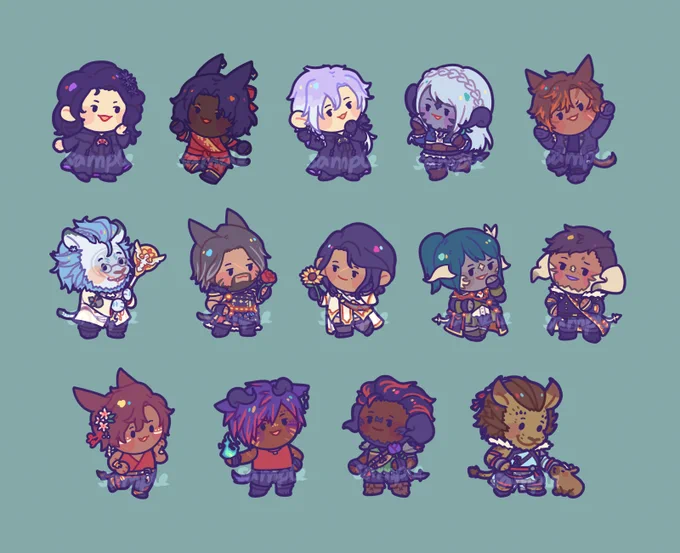 a bunch of wind-up wols i never got around to posting! most of these were drawn last year. much love to my commissioners 