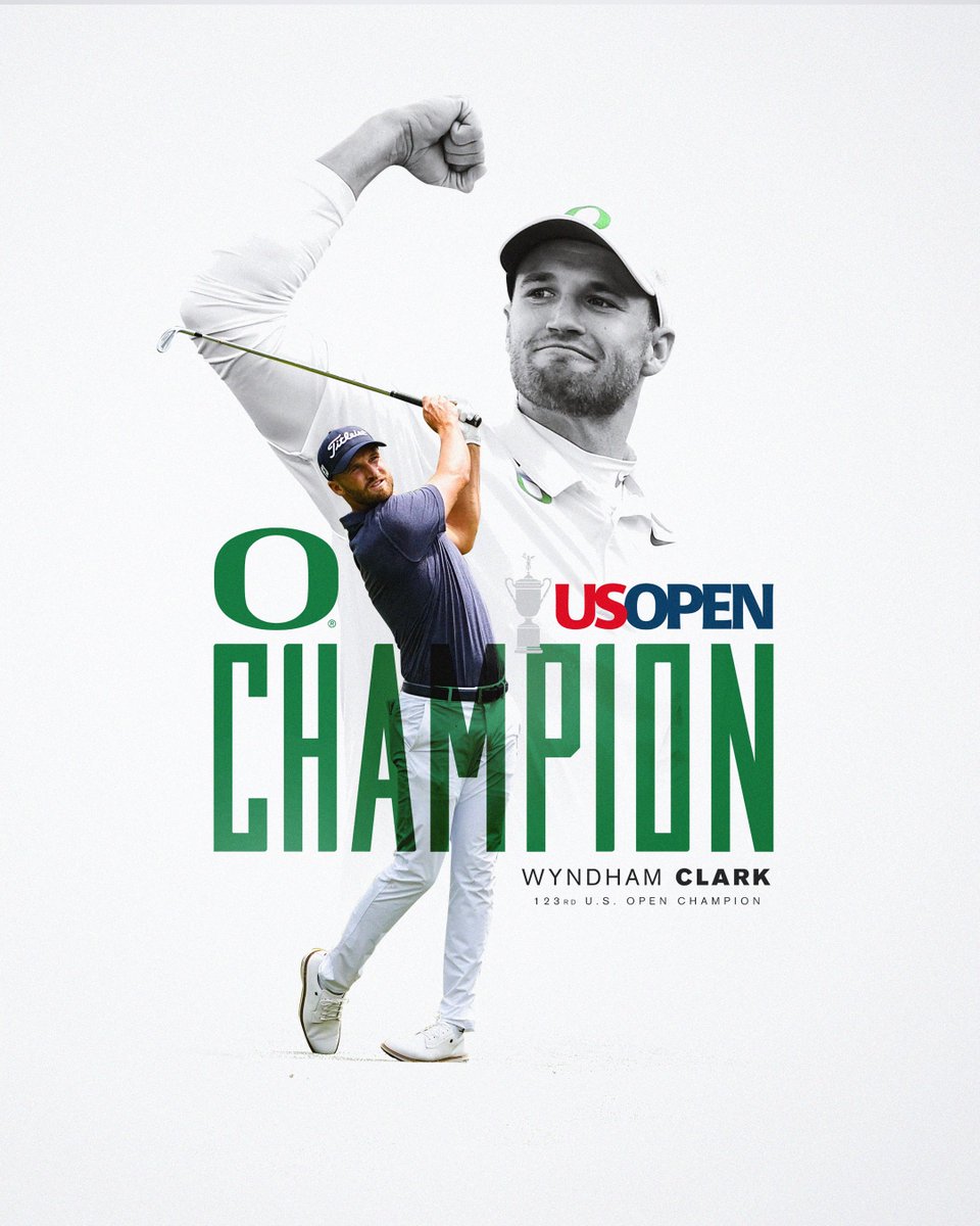 Won on the GREEN!!!

So proud and happy for this #ProDuck

Congratulations @Wyndham_Clark 

#GoDucks | #2023USOpenChampion