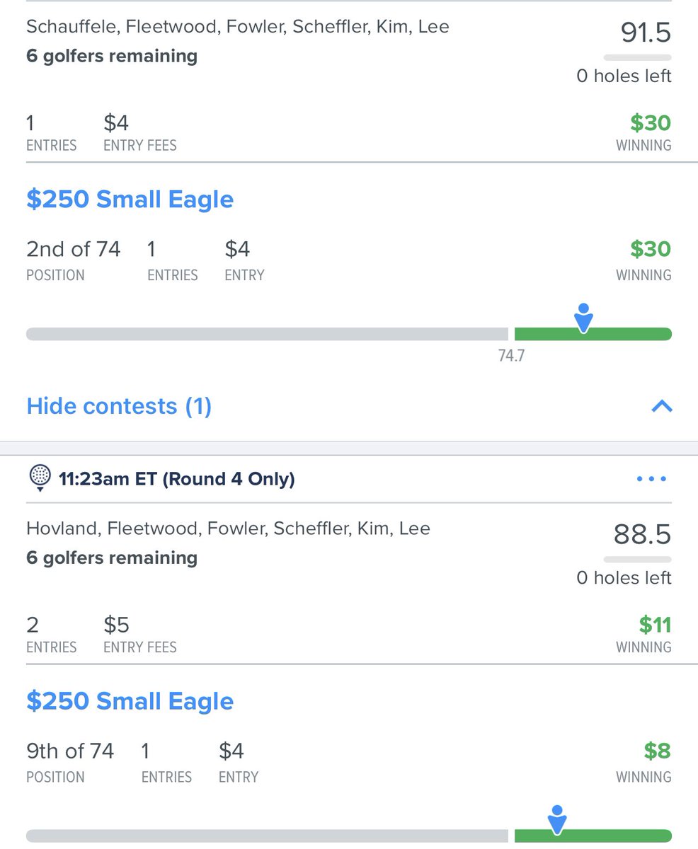 WetLineups's tweet image. LETS GOO who tailed!? Betting card goes 2-2 +2u All for free, what a weekend!! 💦💰 

#gamblingtwitter #PGA #Fanduel #DFS