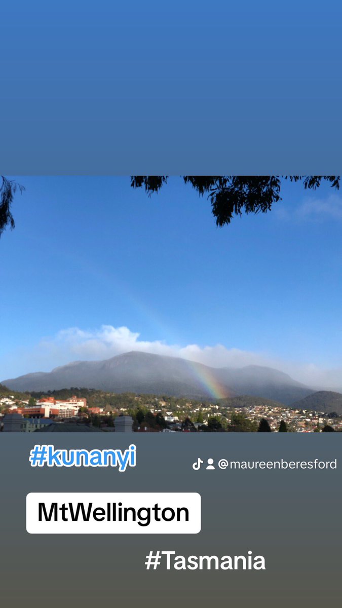 #Kunanyi #MtWellington #lovethiscity #tasmania #rainbow brisk walk today