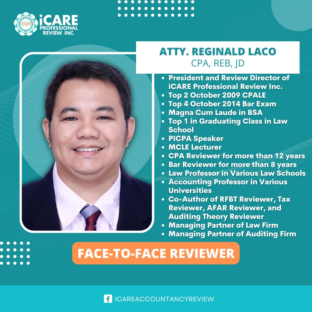 iCARE Accountancy Review Face to Face Reviewer