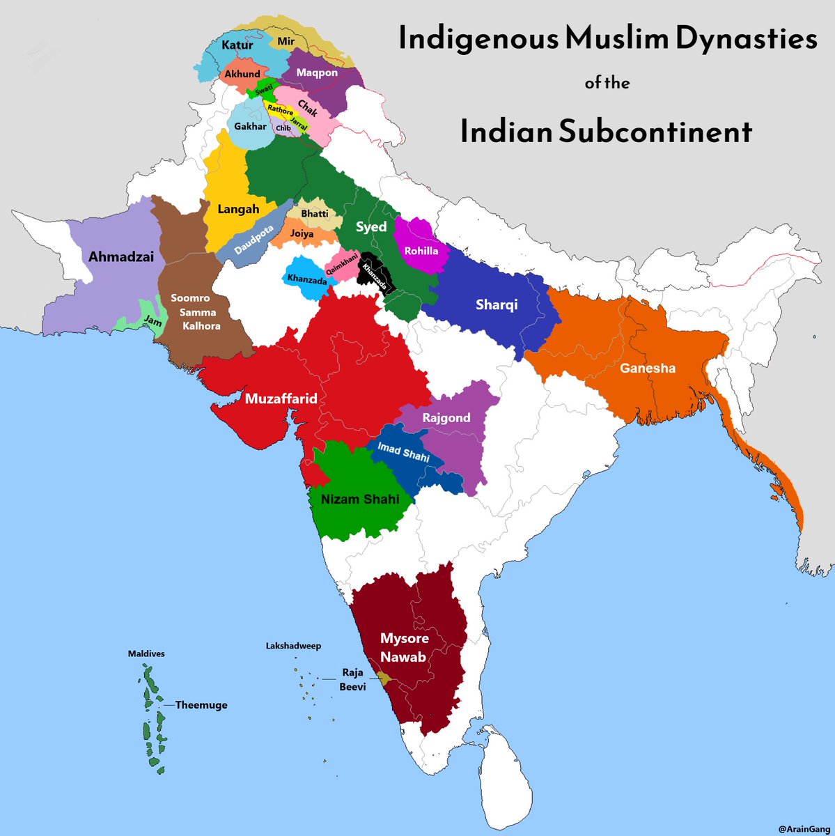 Indigenous Muslim Dynasties of the Indian Subcontinent 🧵