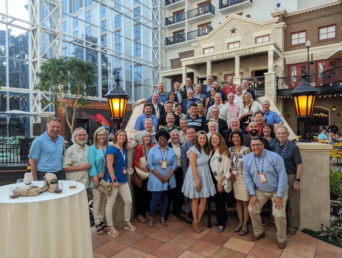 iCERT1st's tweet photo. Fantastic turnout at the #iCERT Happy Hour at #nena2023 ! Thank you to our members in attendance and our member companies that sponsored the event. Congrats to Mary Boyd for her many years of service to iCERT and the public safety community. https://t.co/AqP8xsWqwm