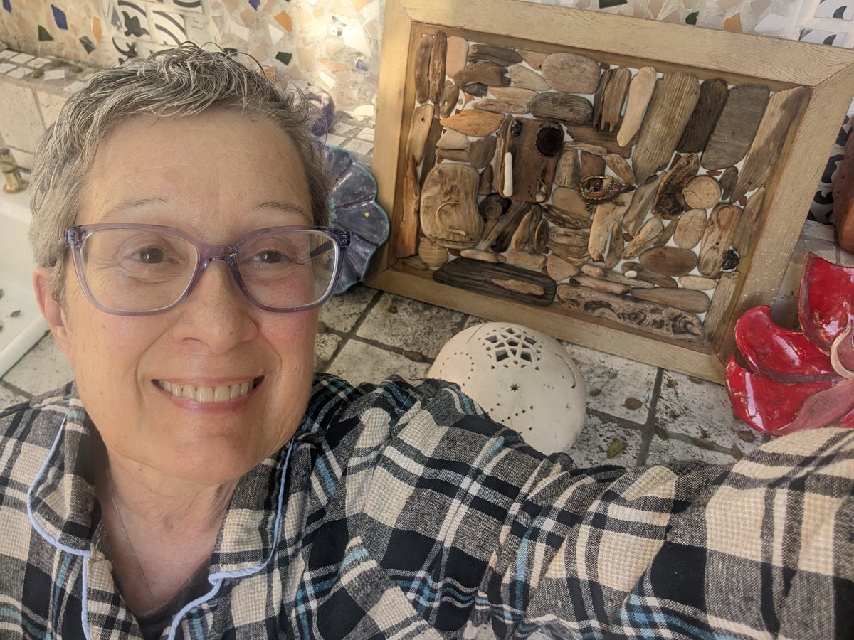 First #FathersDay  since my dad died at 95, mom died 6 months ago at 92. Mom's ceramics in background, wearing dads favorite clothes.