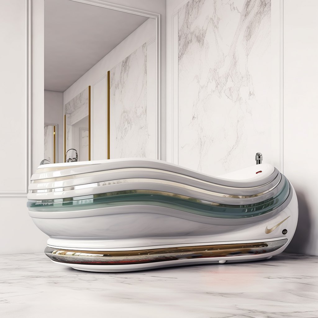 ComplexSneakers's tweet photo. AI-generated sneaker bathtubs to cleanse the timeline. 🛀🏾 https://t.co/htaCjLzsTz