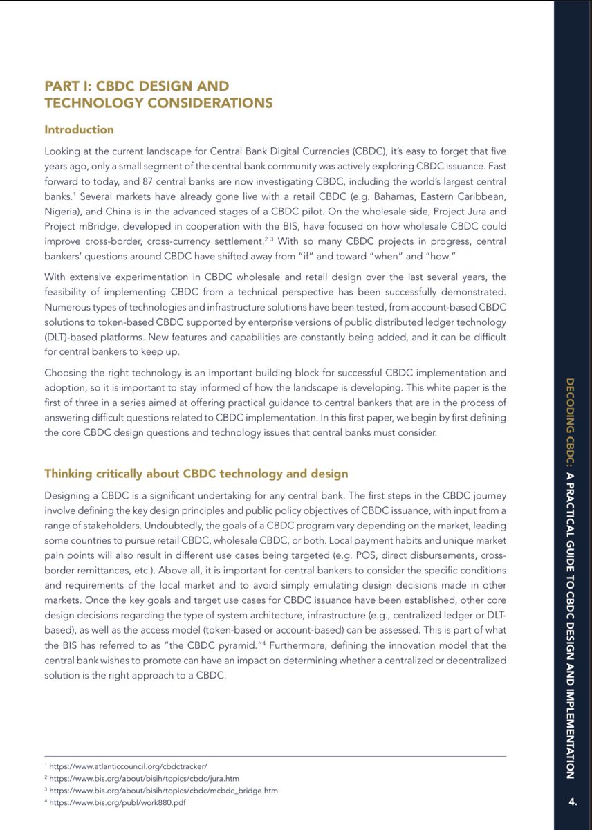 #ripple #XRP Fam Decoding CBDC: A practical guide to CBDC design and implementation. Presented by Currency Research and Lipis Advisors & Partner #ripple 👀👀 link down below 1/3 🧵👇👇