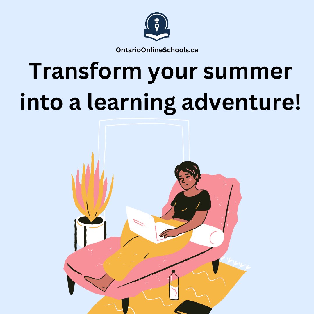 online_ontario's tweet image. Transform your summer into a learning adventure! Enrol in OntarioOnlineSchools.ca this July and complete your credits in just one month. ๐๐ #SummerAdventure #FastTrackLearning