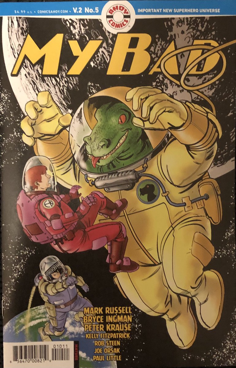 MeanwhileATP's tweet photo. #comicsreadingchallenge2023 127
My Bad Vol 2 No 5 by @Manruss @BryceIngman @petergkrause #KellyFitzpatrick #RobSteen from @AhoyComicMags
The Lizard Army has arrived, the heroes (and villains) have gathered, and Yates polishes a spaceship!
@DoctorStayPuft @artnerrd https://t.co/6tZlTEeogH