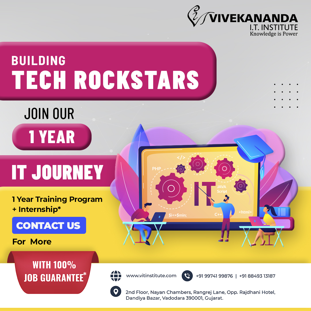 Embark on an epic journey of knowledge and skill-building as we equip you with the latest tech tools and techniques. 

#IT #ITEducation #TechSkills #ITinstitute #gurukulofnetworking #VivekanandaITinstitute #ITtraininginstitute #vit #Vadodara #Vadodaracity