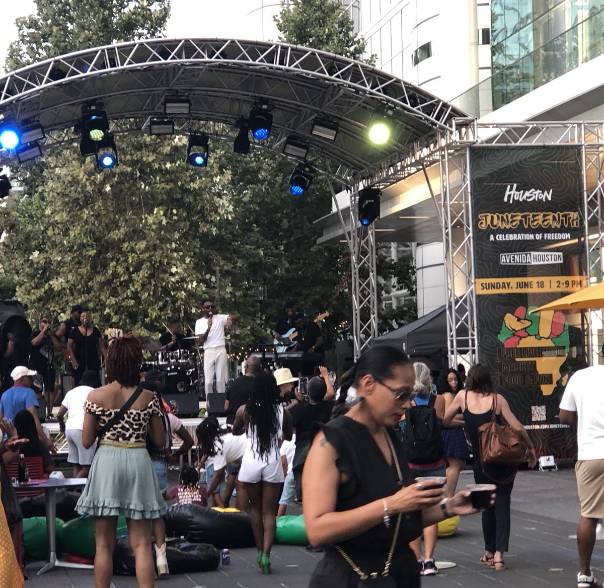 Another perk at #ASMMicrobe—Juneteenth festivities in front of George Brown Conference Center!